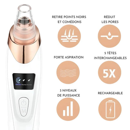 AspiNet™ | ASPIRATEUR ÉLECTRIQUE DE POINTS NOIRS & PORES - Allure de Charme
